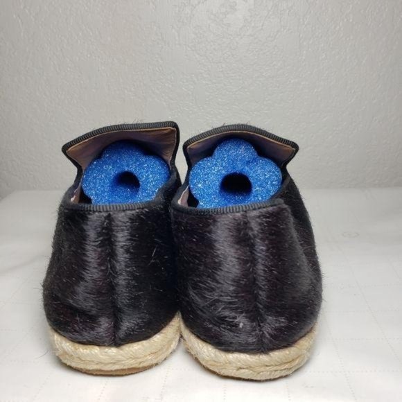 Paruolo Black Closed Toe Textured Flats Sz 8 - Picture 6 of 10